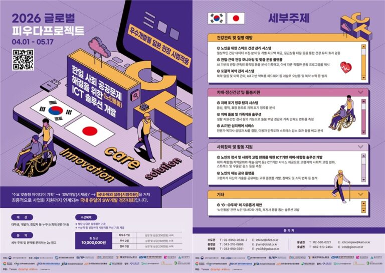 전국 ICT이노베이션스퀘어, 한・일 사회공공문제 해결을 위한 글로벌 SW개발 경진대회 개최
